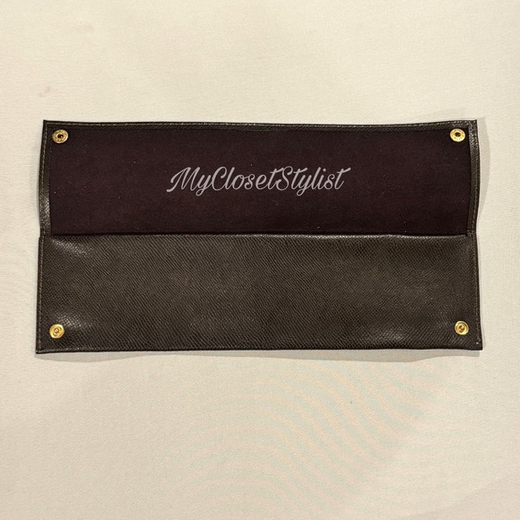 BOUCHERON GENUINE LEATHER Gold Luxury Necklace Bracelet CASE Pouch NEW! Rare - Picture 4 of 6